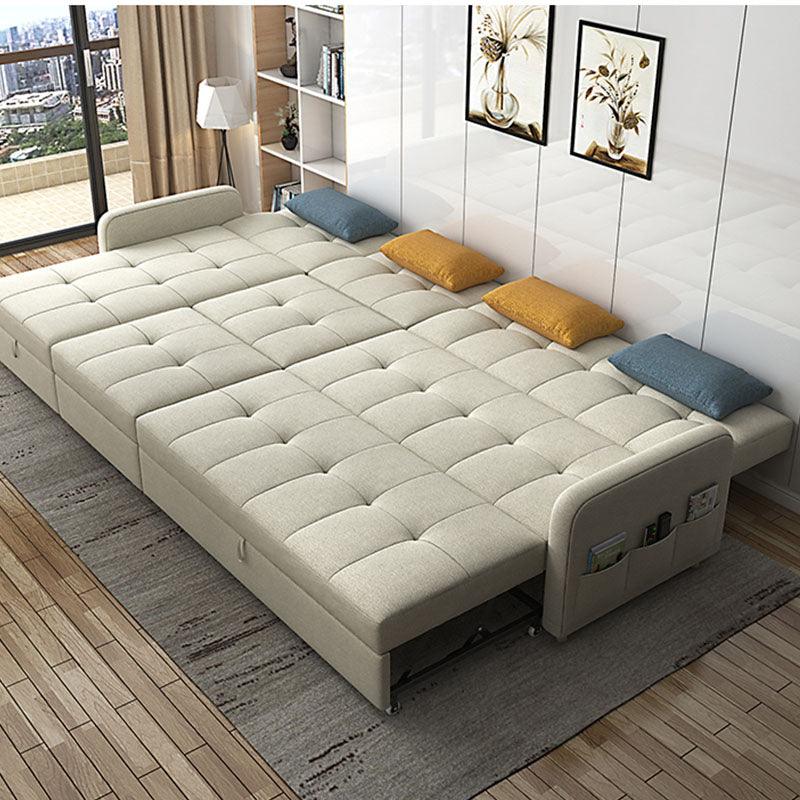 ML203 Three Seater Sofa Bed, Linen