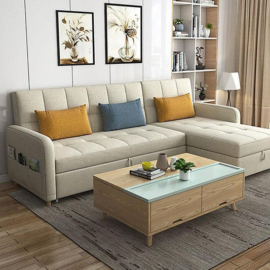 ML203 Three Seater Sofa Bed, Linen